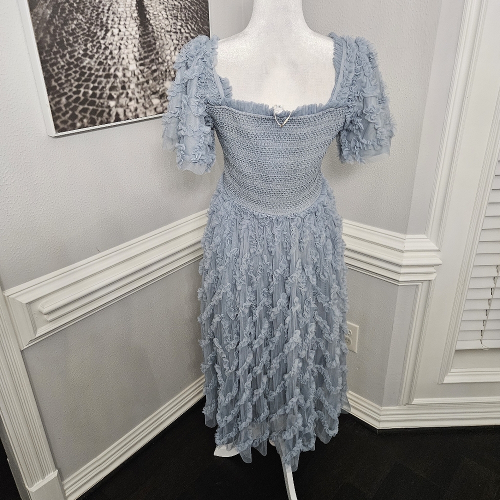 Ivy City Co Light Blue Lace Midi Dress - Picture 10 of 13